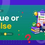 Learning Quiz True or False Round Template - Round 02 section divider with 3D character, trophy, and 40-point badge