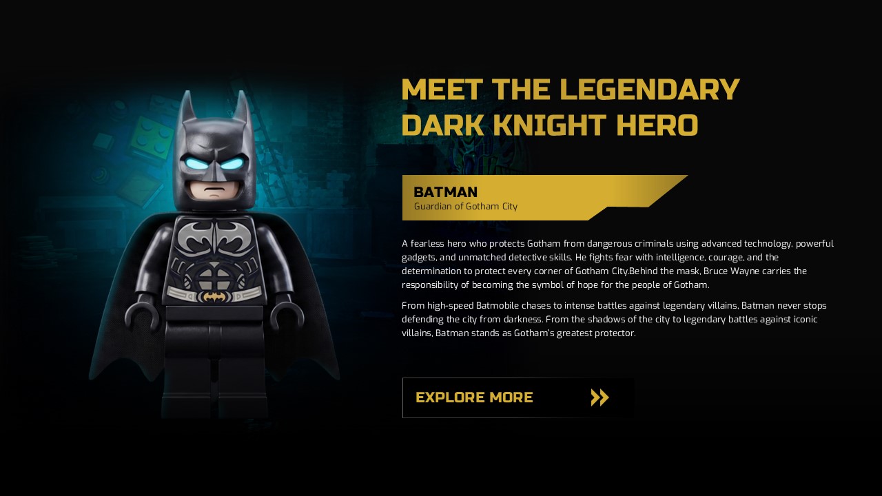 Lego Batman Template - Batman Character Profile Bio Slide