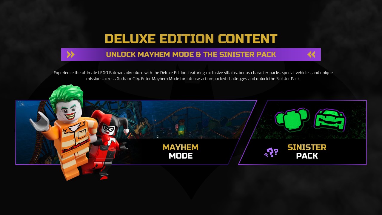 Lego Batman Template - Deluxe Edition DLC Content Slide
