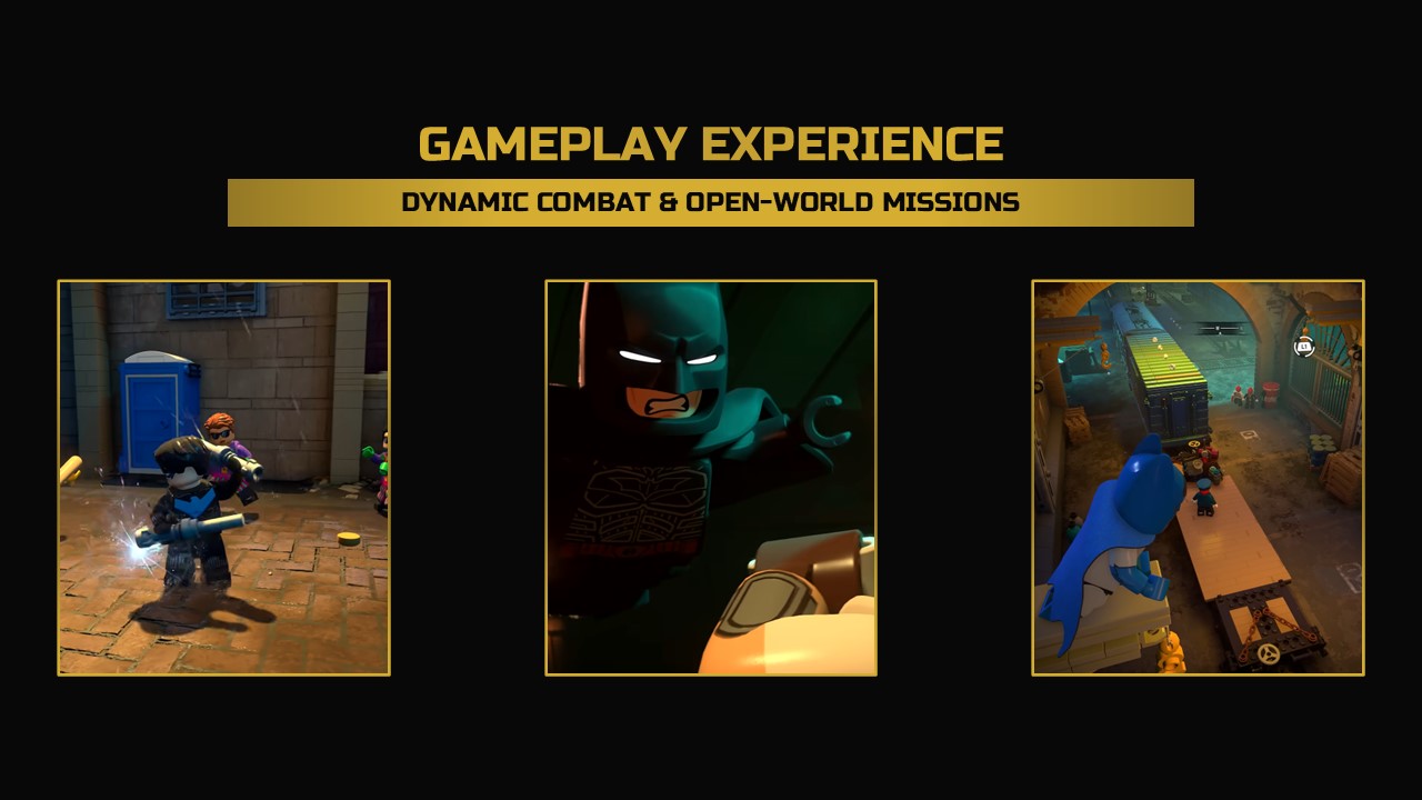 Lego Batman Template - Gameplay Experience Three-Panel Slide