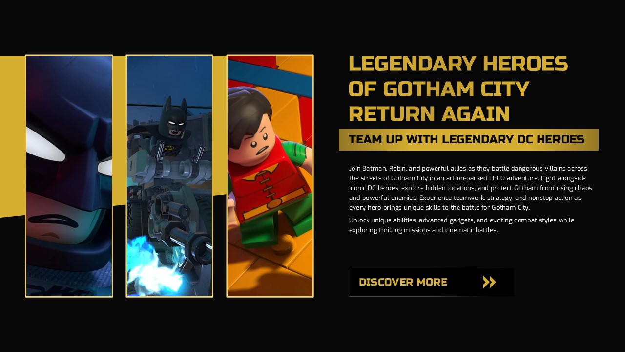 Lego Batman Template - Gotham Heroes Roster Team Slide