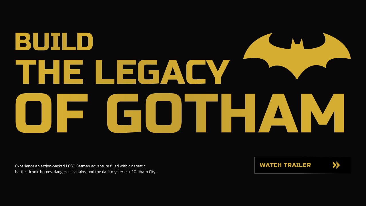 Lego Batman Template - Build the Legacy Trailer Teaser Slide