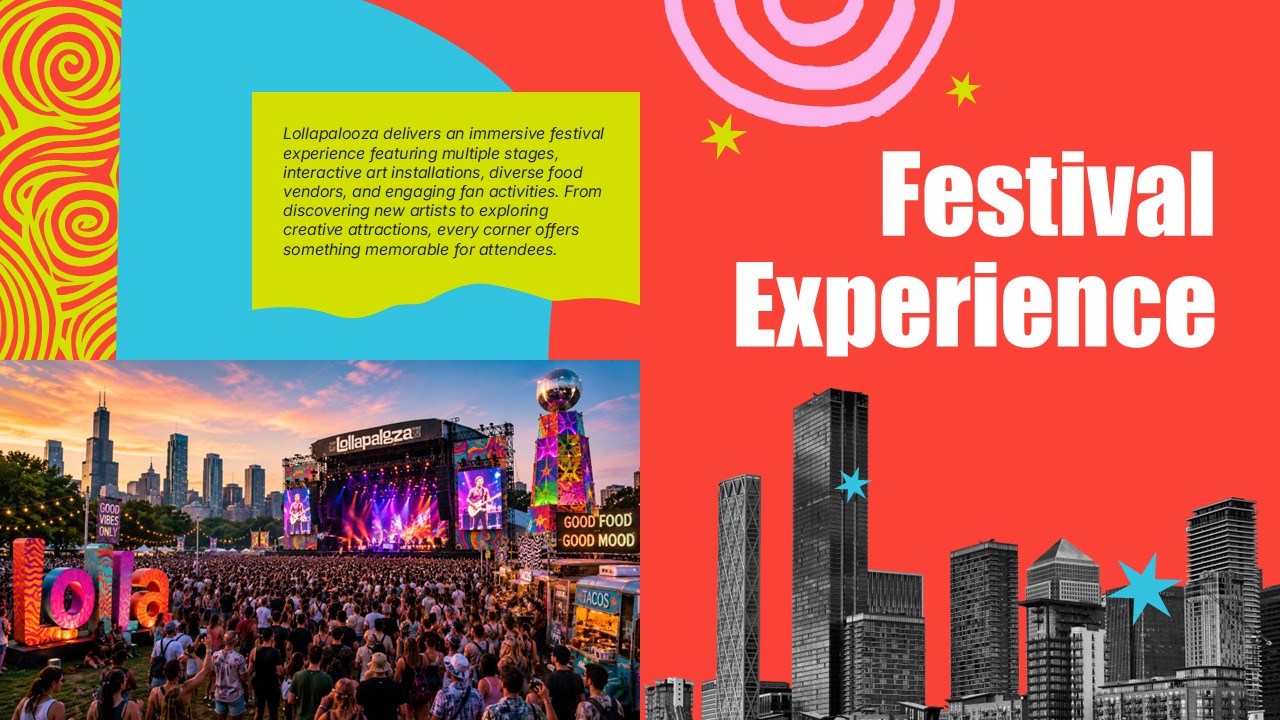 Lollapalooza Impact - economic data with growth bar chart
