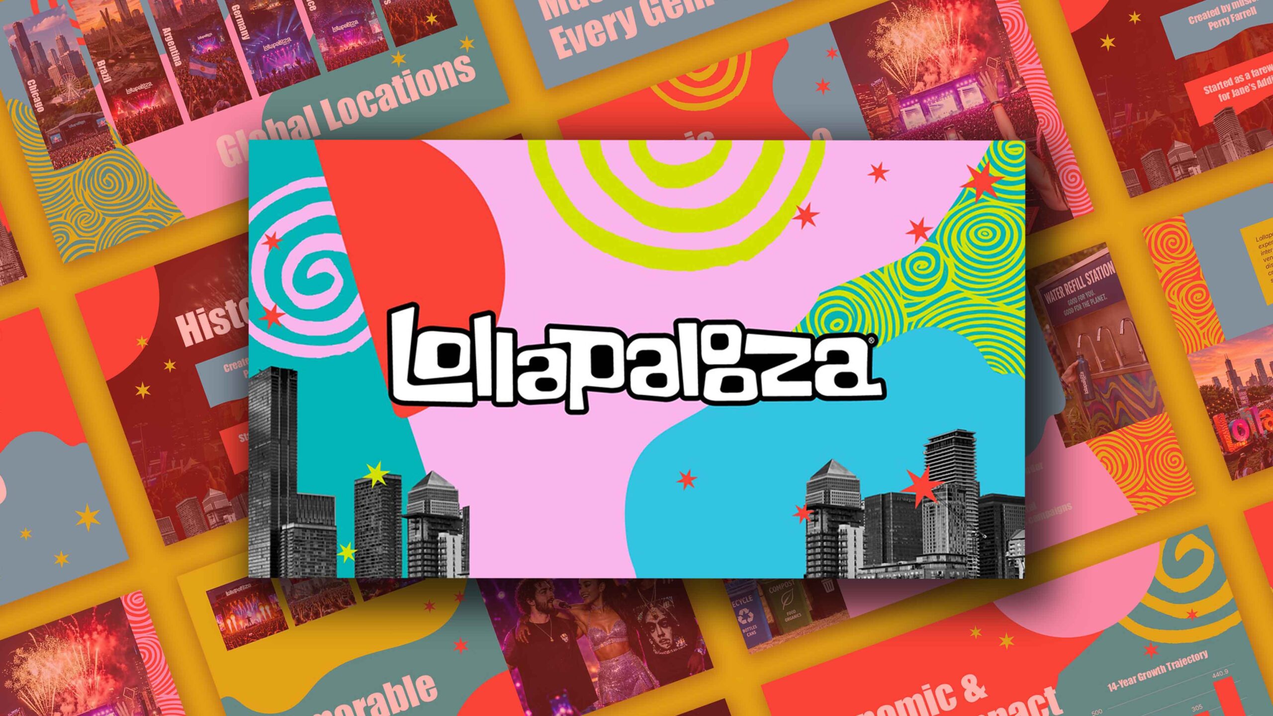 Lollapalooza Template - vibrant festival cover with psychedelic colors