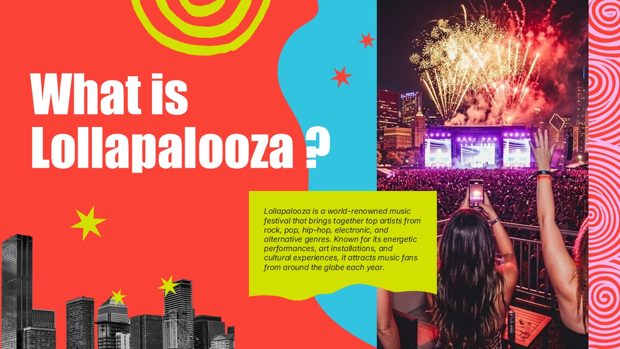 Lollapalooza History - timeline with four key milestone boxes