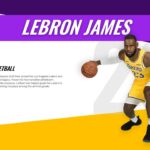 Lakers Template - Player spotlight slide to showcase LeBron James achievements and basketball career