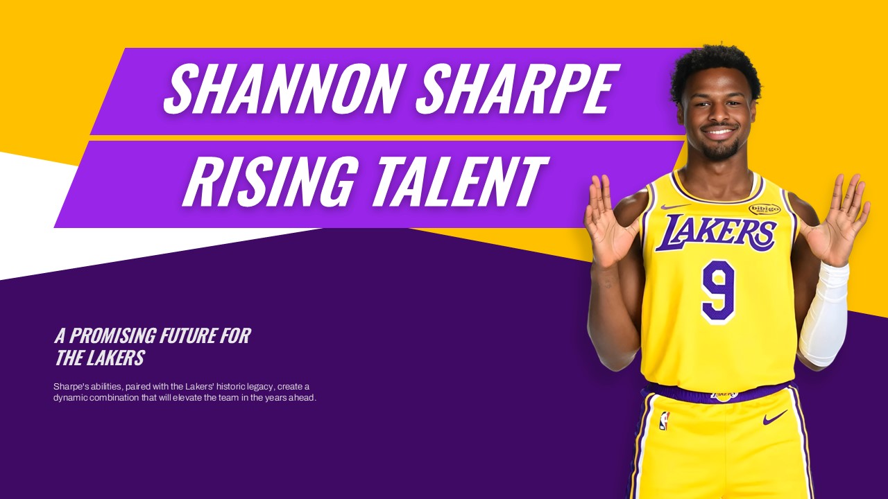Lakers Template - Future talent slide to highlight Shannon Sharpe as promising Lakers player