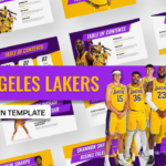 Lakers Template - Dynamic cover slide to introduce presentations about the Los Angeles Lakers franchise