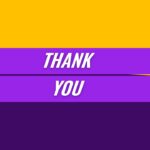 Lakers Template - Thank you slide to professionally conclude your Lakers presentation