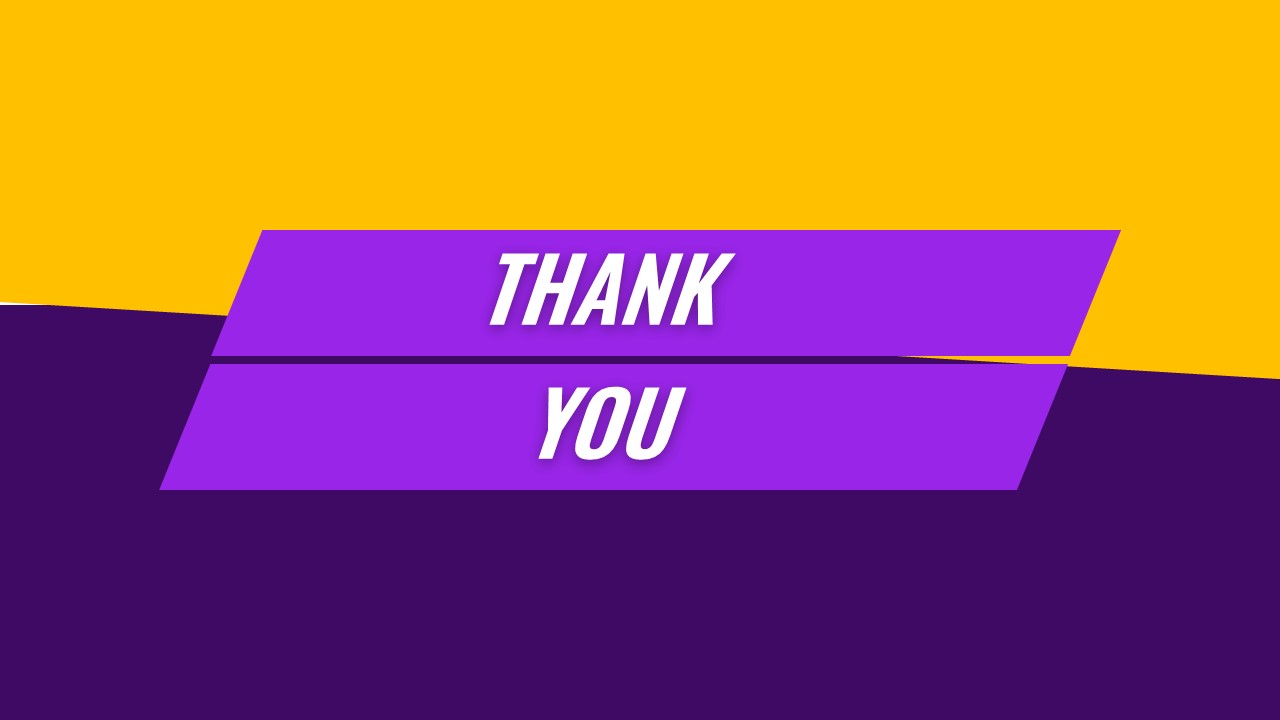 Lakers Template - Thank you slide to professionally conclude your Lakers presentation