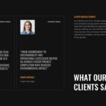 Mining Template - Client testimonials with verified badges
