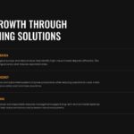 Mining Template - Smart solutions slide with three service sections