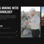 Mining Template - Technology slide with efficiency metrics