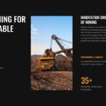 Mining Template - Sustainability slide with dragline excavator