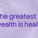 Medical Health Template - Inspirational Virgil quote about health wealth in elegant purple typography design