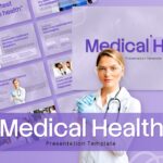 Medical Health Template - Collage showcasing healthcare professionals and data visualizations in purple tones