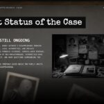 Nancy Guthrie Case Template - case status slide with evidence board photo and ongoing investigation text