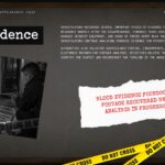 Nancy Guthrie Case Template - evidence slide with investigators photo, magnifying glass, police tape