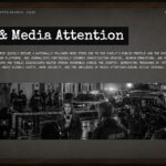 Nancy Guthrie Case Template - media attention slide with news reporter at crime scene photo