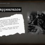 Nancy Guthrie Case Template - disappearance slide with crime scene photo and torn paper text block