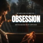 Obsession Movie Template - Atmospheric title card with golden lighting and dramatic tagline placement