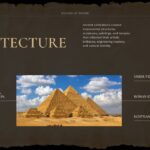 Old Maps History Lesson Template - Art and Architecture slide with pyramids photo and Greek, Roman, Egyptian list