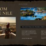 Old Maps History Lesson Template - Kingdom of the Nile slide with Nile panorama and Ancient Egypt narrative text