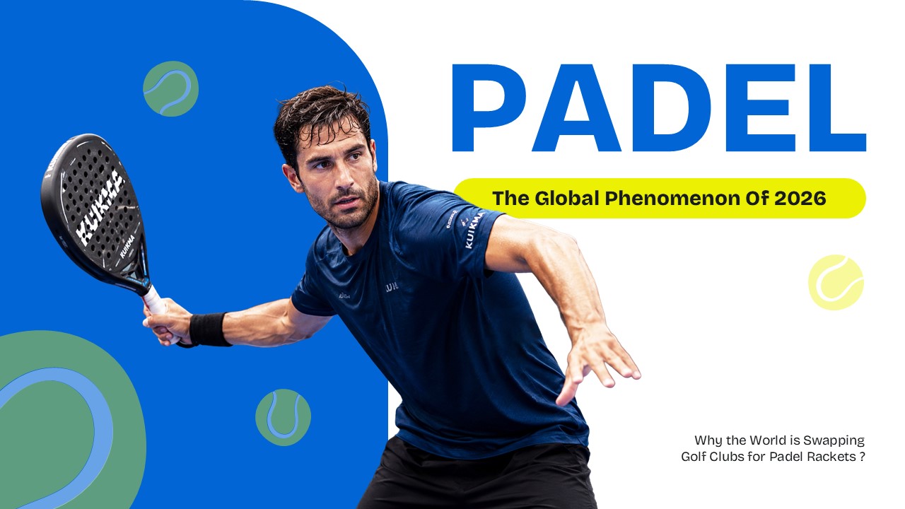 Padel Sport Template - Professional title slide introducing padel as the global phenomenon of 2026