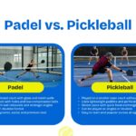 Padel Sport Template - Comparison slide contrasting padel and pickleball sports side by side