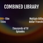 Paramount Warner Bros Streaming Strategy Template - centered logos for Pluto TV, Paramount+, HBO Max with two-column text