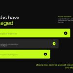 Project Planning Template - Stakeholder communication plan with three audience rows and phone mockup