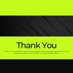 Project Planning Template - Thank you closing slide with neon green background and centered display text
