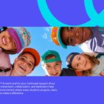 Parent Teacher Conference Template - Thank you slide with circular group photo of smiling children