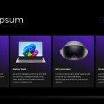 Samsung Case Study Template - Product portfolio slide to display Samsung device categories and product offerings