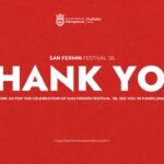 San Fermin Festival Template - Closing slide to thank audience and invite participation in festival celebration