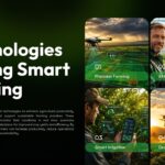 Smart Farming Template - Technologies slide displaying precision farming and AI solutions