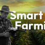 Smart Farming Template - Title slide with farmland background to open agricultural technology presentations