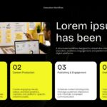 Social Media Plan Template - Audience growth framework slide with content planning, brand awareness, and performance tracking grid