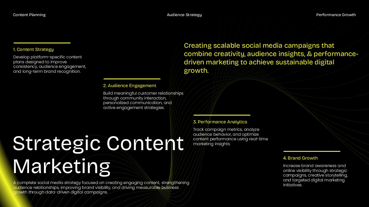 Social Media Plan Template - Thank you closing slide with team presentation photo and call-to-action for digital brand growth