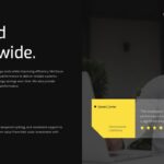 Solar Panel Customer Testimonial Template - Trust slide with Daniel Carter review card and four-star yellow rating