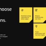 Solar Panel Thank You Contact Template - Closing slide with yellow Get in Touch header and four contact detail cells