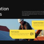 Solar Panel Why Choose Solar Solutions Template - Benefits grid with three yellow feature cards and one photo card