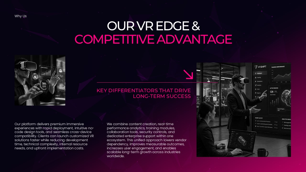VR Pitch Deck - Competitive Advantage Slide Template