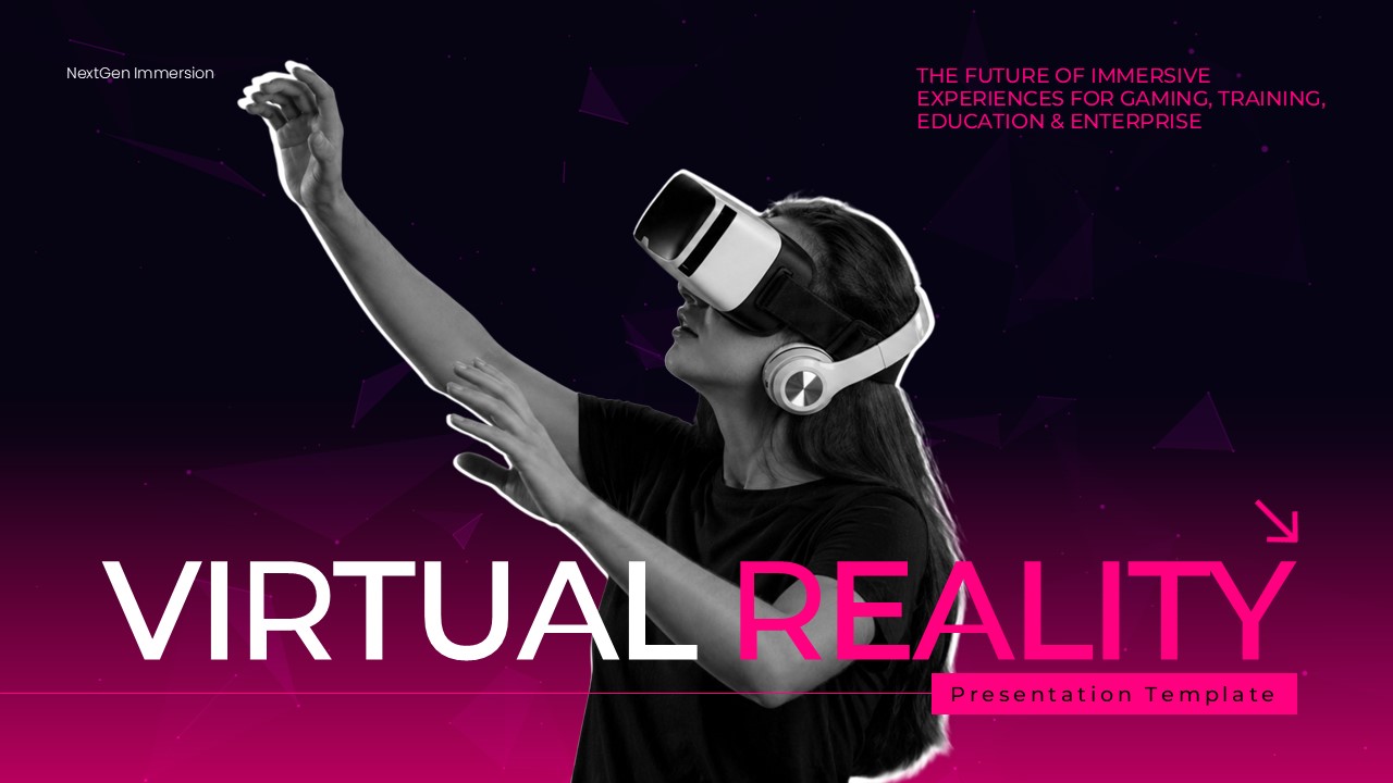 Virtual Reality Pitch Deck - Cover Slide Template