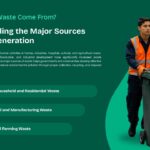 Waste Management Template - Sources slide to identify household, industrial, and agricultural waste origins