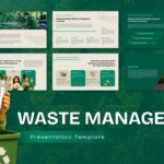 Waste Management Template - Professional green-themed slide deck for sustainability presentations