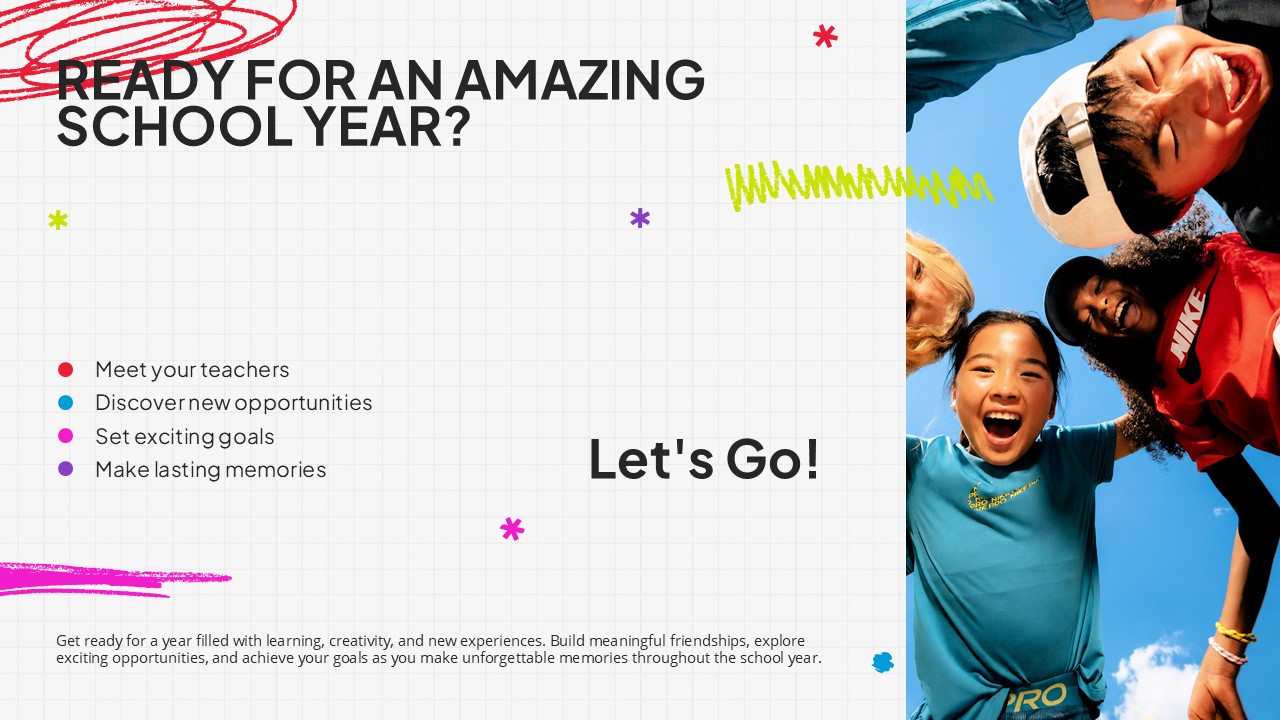 Back to School Motivation - ready for amazing year with student activities