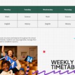 Back to School Schedule - weekly timetable with subject planning