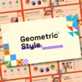 geometric template for PowerPoint and Canva