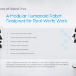 Apptronik Robot Park Future Vision Template - Executive pull quote slide with human-robot collaboration photo and CEO attribution